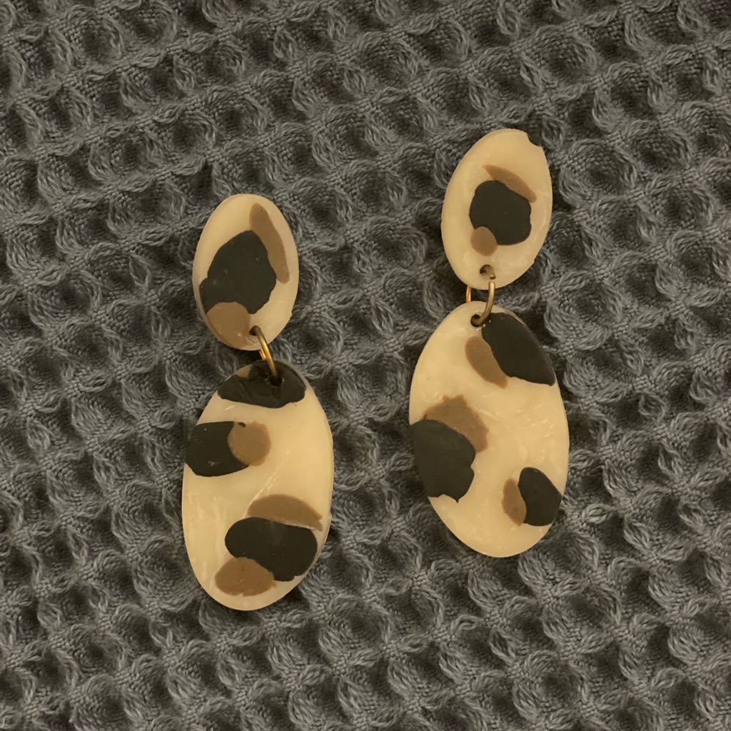 Leopard Print Statement Earrings